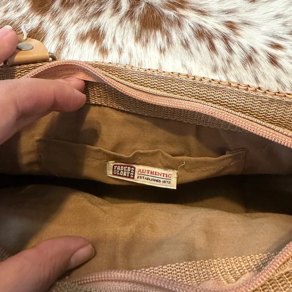 Faded Glory Brown Woven Clutch - Picture 2 of 3